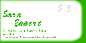 sara eppert business card